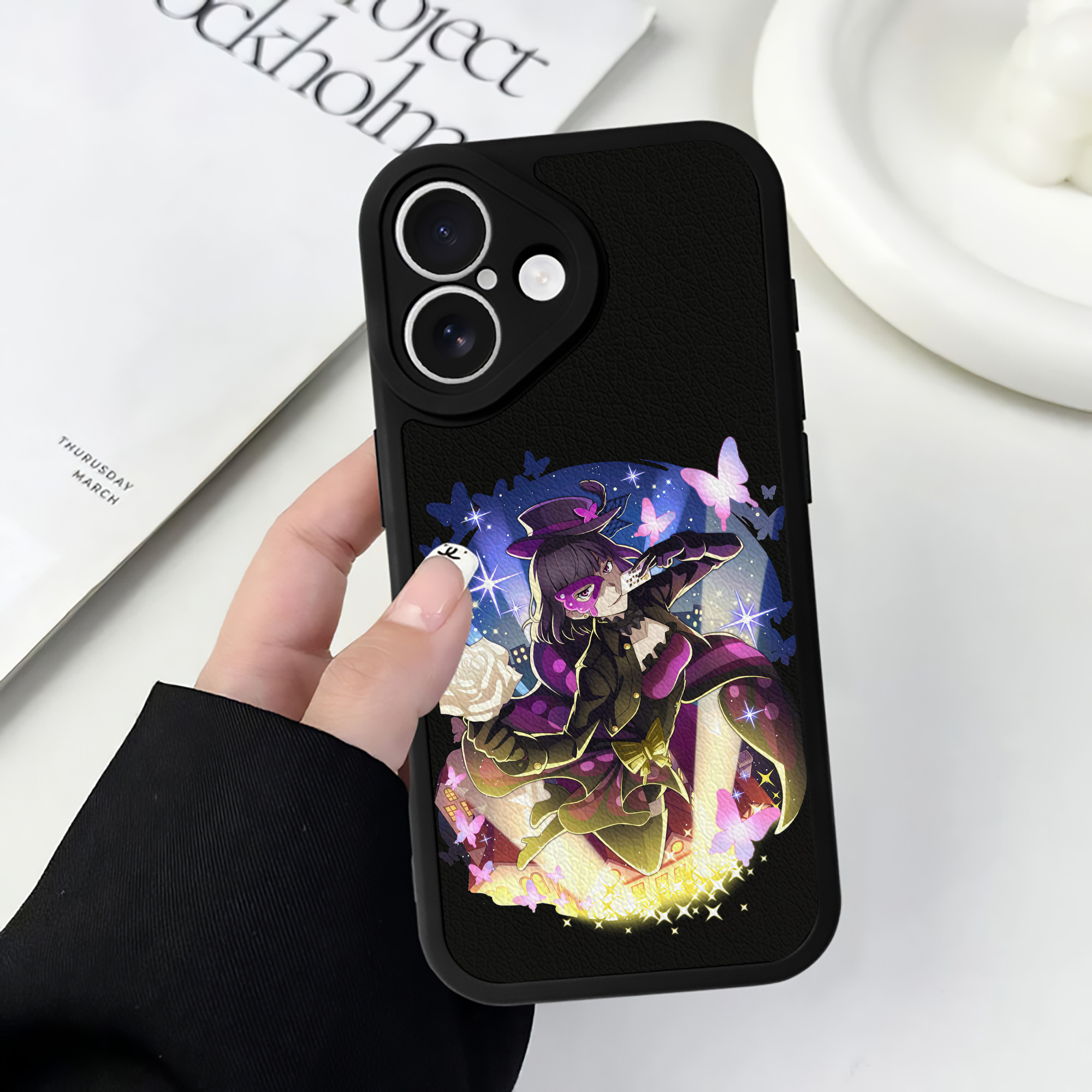 （画像用） 文豪ストレイドッグス Bungo Stray Dogs 【iPhone 16シリーズ対応】シリコンスマホケース（レザー調） 材質：シリコン